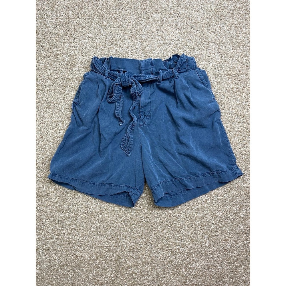 Anthropologie shorts 4 Paperbag high waist Tied Blue Lyocell Flowy Womens